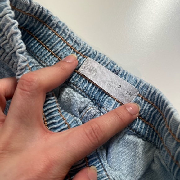 Zara girls drawstring denim size 9 - Picture 2 of 3